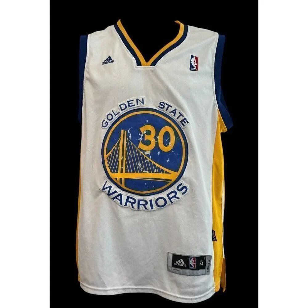 Adidas Medium Stephen Curry Sleeveless Jersey Golden State Warriors #30 NBA Sewn